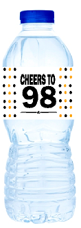98th Birthday - Anniversary Party Decoration Water Bottle Labels