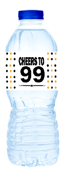 99th Birthday - Anniversary Party Decoration Water Bottle Labels