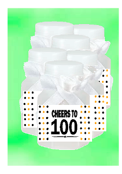 100th Birthday - Anniversary Party Favor Mini Bubbles with Wand -12pack