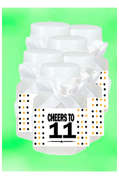 11th Birthday - Anniversary Party Favor Mini Bubbles with Wand -12pack
