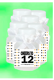 12th Birthday - Anniversary Party Favor Mini Bubbles with Wand -12pack