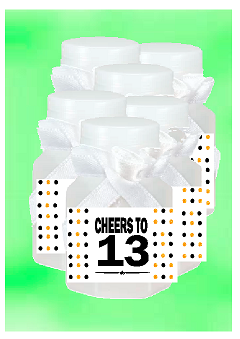 13th Birthday - Anniversary Party Favor Mini Bubbles with Wand -12pack