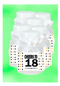 18th Birthday - Anniversary Party Favor Mini Bubbles with Wand -12pack