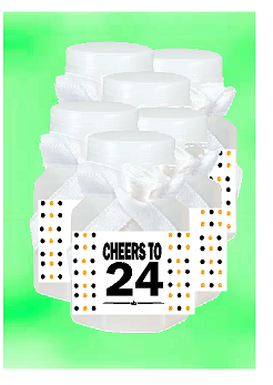 24th Birthday - Anniversary Party Favor Mini Bubbles with Wand -12pack