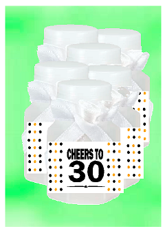 30th Birthday - Anniversary Party Favor Mini Bubbles with Wand -12pack