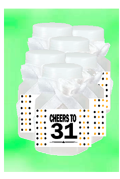 31st Birthday - Anniversary Party Favor Mini Bubbles with Wand -12pack