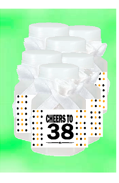 38th Birthday - Anniversary Party Favor Mini Bubbles with Wand -12pack