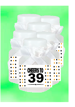 39th Birthday - Anniversary Party Favor Mini Bubbles with Wand -12pack