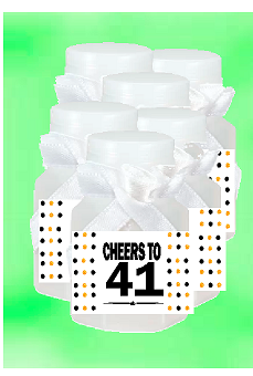 41st Birthday - Anniversary Party Favor Mini Bubbles with Wand -12pack