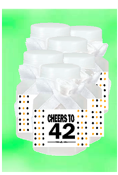 42nd Birthday - Anniversary Party Favor Mini Bubbles with Wand -12pack