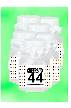 44th Birthday - Anniversary Party Favor Mini Bubbles with Wand -12pack