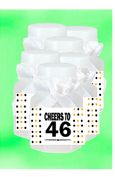 46th Birthday - Anniversary Party Favor Mini Bubbles with Wand -12pack