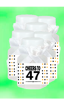 47th Birthday - Anniversary Party Favor Mini Bubbles with Wand -12pack