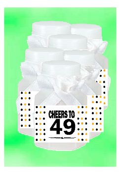 49th Birthday - Anniversary Party Favor Mini Bubbles with Wand -12pack