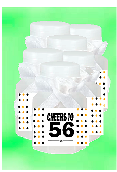 56th Birthday - Anniversary Party Favor Mini Bubbles with Wand -12pack