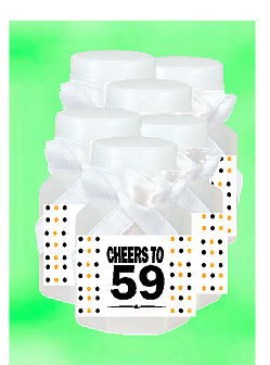 59th Birthday - Anniversary Party Favor Mini Bubbles with Wand -12pack