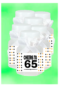 65th Birthday - Anniversary Party Favor Mini Bubbles with Wand -12pack