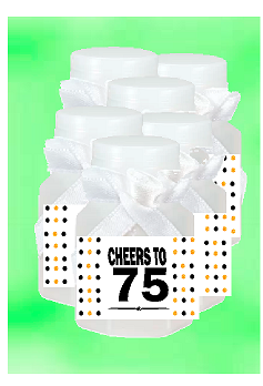 75th Birthday - Anniversary Party Favor Mini Bubbles with Wand -12pack