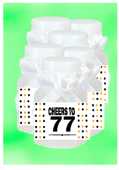 77th Birthday - Anniversary Party Favor Mini Bubbles with Wand -12pack