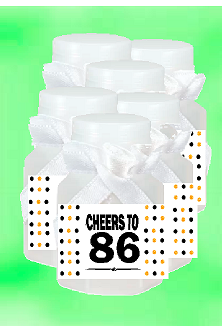 86th Birthday - Anniversary Party Favor Mini Bubbles with Wand -12pack
