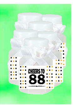 88th Birthday - Anniversary Party Favor Mini Bubbles with Wand -12pack