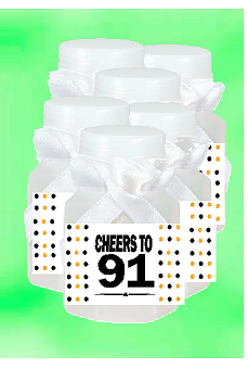 91st Birthday - Anniversary Party Favor Mini Bubbles with Wand -12pack