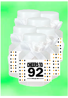 92nd Birthday - Anniversary Party Favor Mini Bubbles with Wand -12pack
