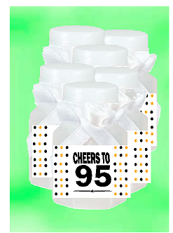 95th Birthday - Anniversary Party Favor Mini Bubbles with Wand -12pack