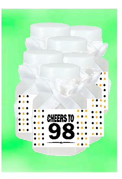 98th Birthday - Anniversary Party Favor Mini Bubbles with Wand -12pack