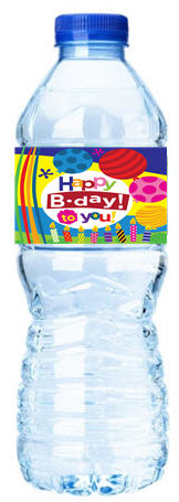 Happy Birthday to You-Candles-Personalized Water Bottle Labels-12pack