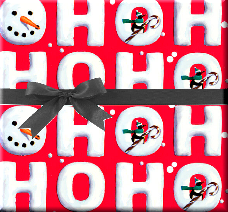 Polka Dot Snowman Gift Wrapping Paper 15ft