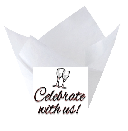 Celebrate with Us Celebration White Tulip Baking Cup Liners - 12pack