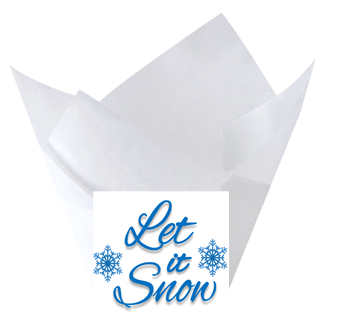 Let it Snow Snowflakes White Tulip Baking Cup Liners - 12pack