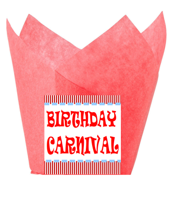 Birthday Carnival Red Tulip Baking Cup Liners - 12pack
