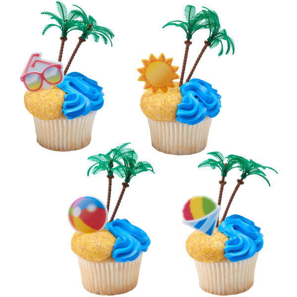 12pack Palm Trees Cake - Cupake Decoration Toppers