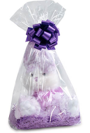 10pack Clear Cello-cellophane Bags Gift Basket Packaging Bags Cello Bags 8"x4"x18" Clear