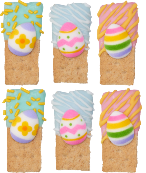 Decorated Easter Eggs Edible Cake Cupcake Sugar Toppers -12ct