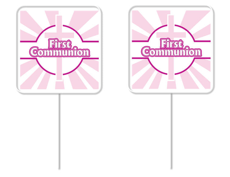 First Communion Girl Cupcake Appetizer Food Picks -12pack