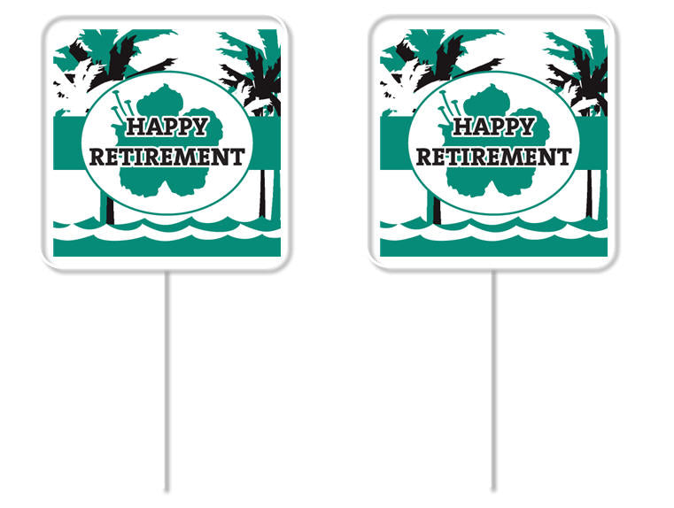 Happy Retirement Cupcake Appetizer Food Picks -12pack
