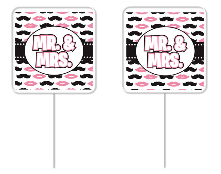 Mr. & Mrs. Cupcake Appetizer Food Picks -12pack
