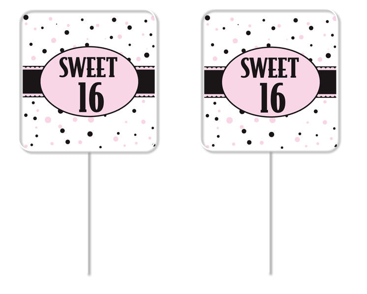 Sweet 16 Cupcake Appetizer Food Picks -12pack