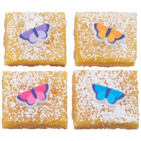 Pastel Cute Butterfly Edible Dessert Toppers Cake Cupcake Sugar Icing Decorations -12ct