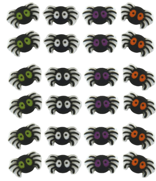 Itsy Bitsy Spider Edible Dessert Toppers Cake Cupcake Sugar Icing Decorations -12ct