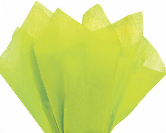 Citrus Green Color Gift Wrap Pom Pom Tissue Paper