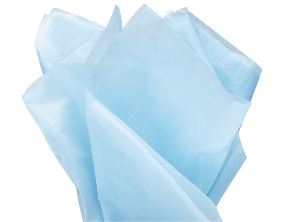 Light Blue Color Gift Wrap Pom Pom Tissue Paper