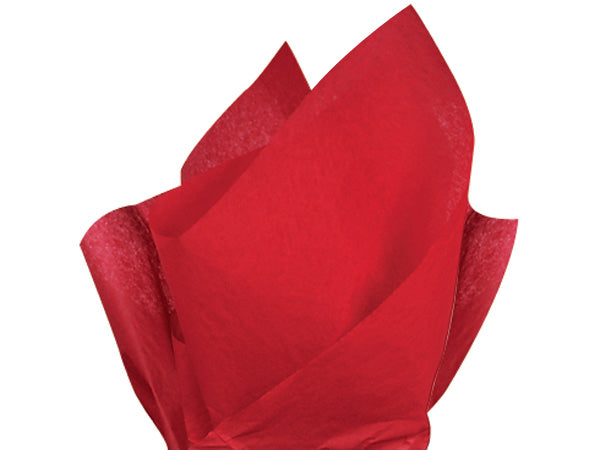 Red Color Gift Wrap Pom Pom Tissue Paper