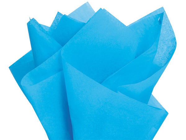 Turquoise Color Gift Wrap Pom Pom Tissue Paper