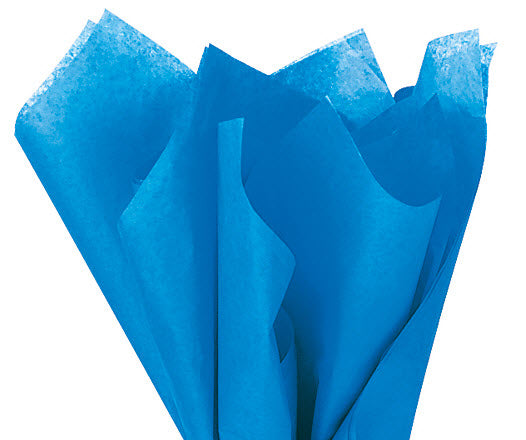 Brilliant Blue Color Gift Wrap Pom Pom Tissue Paper