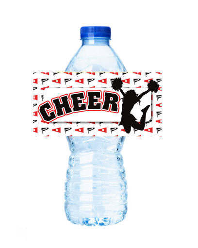 Cheer Personalized Party Decoration Water Bottle Label Stickers