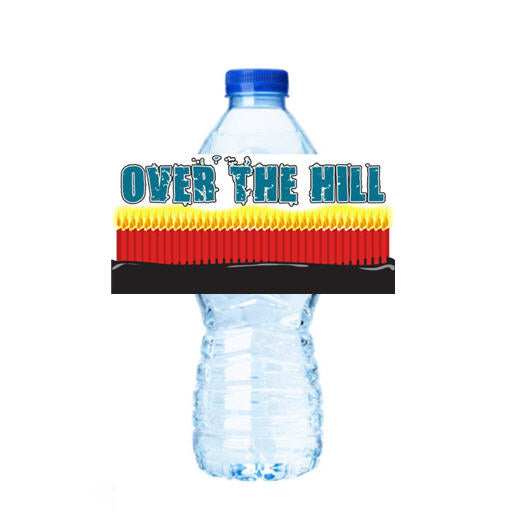 Over The Hill Personalized Party Decoration Water Bottle Label Stickers